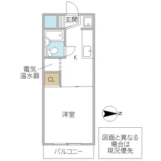 リエス水戸大町【3階】の間取り