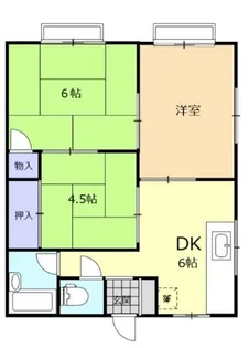 ヴィラ鹿島B【2階】の間取り