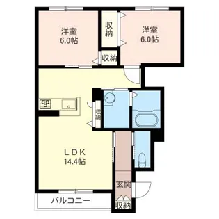 メゾンミナミ【1階】の間取り
