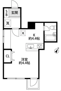 セブンスターマンション西五反田【11階】の間取り