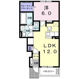 カーサ プリート B【1階】の間取り