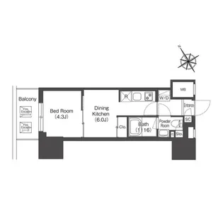 コンフォリア リヴ板橋【8階】の間取り