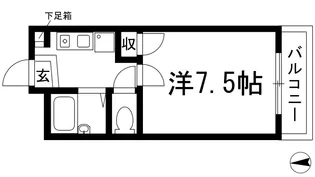 グリーンライフ箕面【5階】の間取り