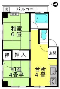 降矢ビル【4階】の間取り