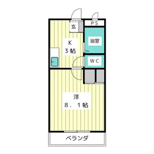 カムトゥルー【2階】の間取り