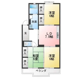 クリーンシティ【1階】の間取り