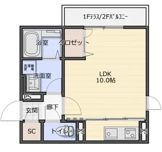 ルミエール【1階】の間取り