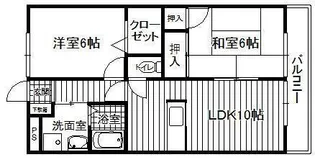 ハピネス岩田【3階】の間取り