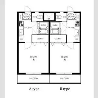 バーシティハウス泉B【1階】の間取り