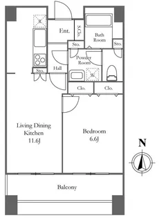 リバーシティ21イーストタワーズII【9階】の間取り
