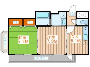 コットンK【2階】の間取り