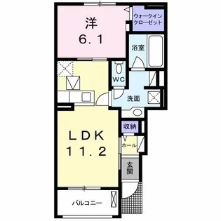 プランドール葵【1階】の間取り