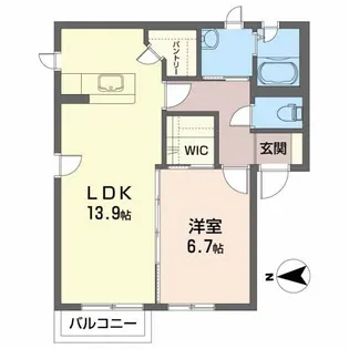 スカイラークA【1階】の間取り