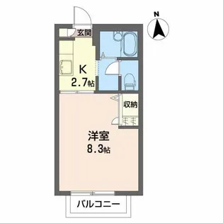 フローラ台新【2階】の間取り