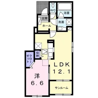 フレスクーラD【1階】の間取り