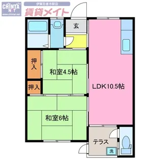 ヴィラももい【1階】の間取り