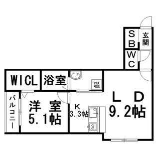 フレバンス【3階】の間取り