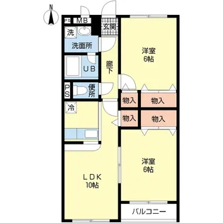 オンフルール【2階】の間取り