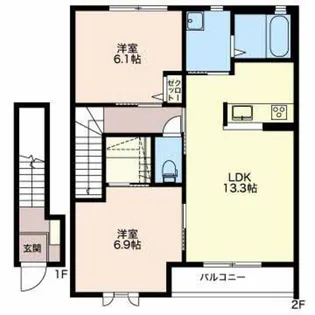 グランメゾン萌【2階】の間取り