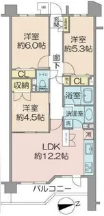 グローリオ中野新江古田【6階】の間取り