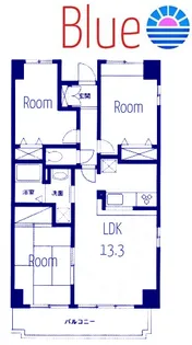 パルティール本村【2階】の間取り