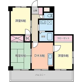 第三山根ビル【6階】の間取り