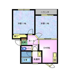 ハイム・ウエスト・コースト【2階】の間取り