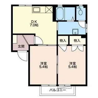 フレグランスHONEY【1階】の間取り