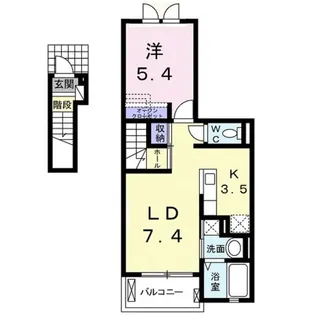 フロンティア21A【2階】の間取り