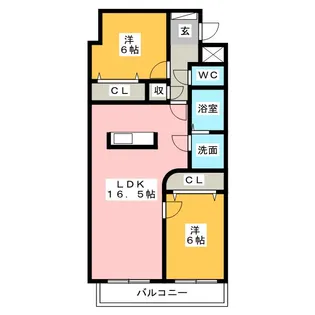 フィオーリ【1階】の間取り