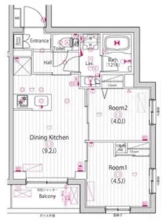 ガーラ・ステーション川崎久地【1階】の間取り