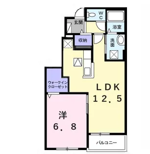 シティハイムC【1階】の間取り