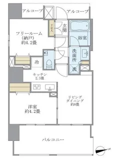 Premier市谷薬王寺 プルミエ市谷薬王寺【10階】の間取り