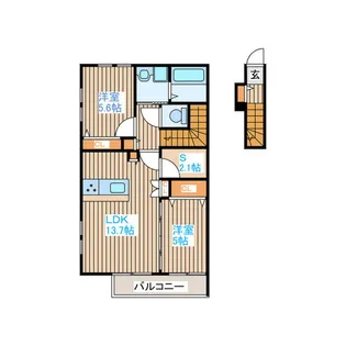 Aurora.moniwa【2階】の間取り