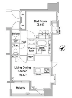 コンフォリア西早稲田【9階】の間取り