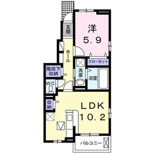 フローリッシュ I【1階】の間取り