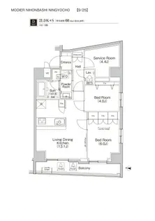 アーバンコア日本橋【10階】の間取り