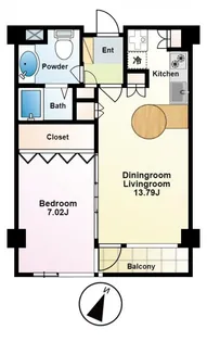 ハーモニーハイツ【4階】の間取り