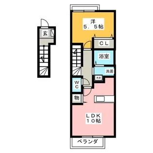 バン・ド・ソレイユ【2階】の間取り