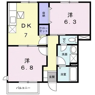 オーブリー【1階】の間取り