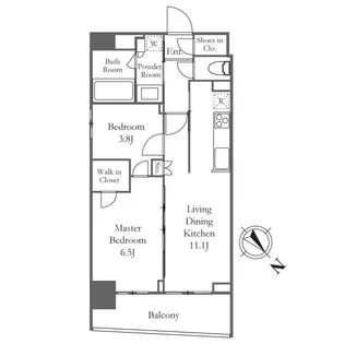TSーCOURT日本橋浜町【3階】の間取り