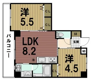 ラティス東野アネックス【3階】の間取り