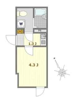 リベルテ平井【1階】の間取り