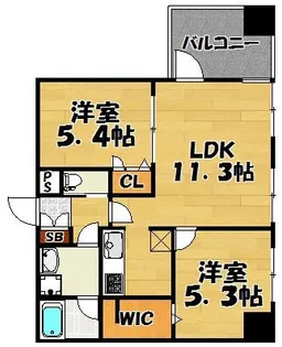 ウインステージ博多駅南【5階】の間取り