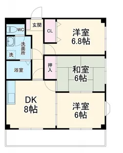 フローラ林A【2階】の間取り