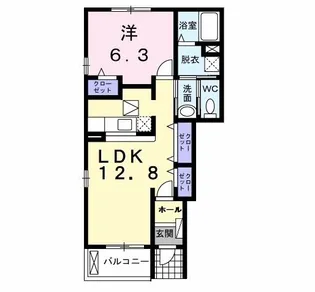 サンモールII【1階】の間取り