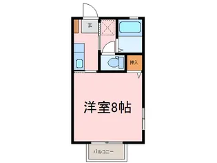 コーポバーモンド【1階】の間取り