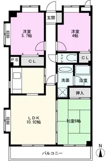 ファイブスターキャッスル【2階】の間取り
