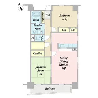 ロートフィオーレ【6階】の間取り