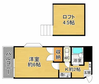 グランパレ二日市【1階】の間取り
